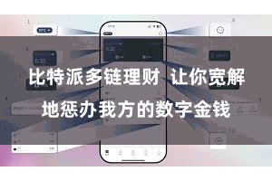 比特派多链理财  让你宽解地惩办我方的数字金钱